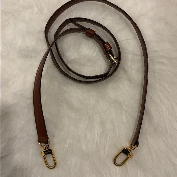 REHAB Authentic LV Louis Vuitton Leather Adjustable Crossbody Replacement Strap - Picture 2 of 11
